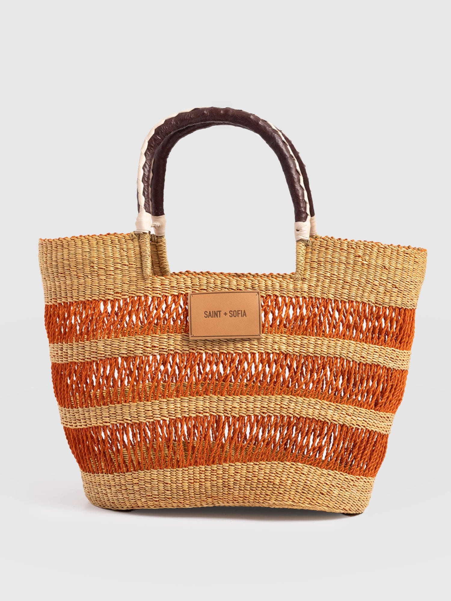 Simone Basket Bag - Orange - Women's Handbags | Saint + Sofia® EU